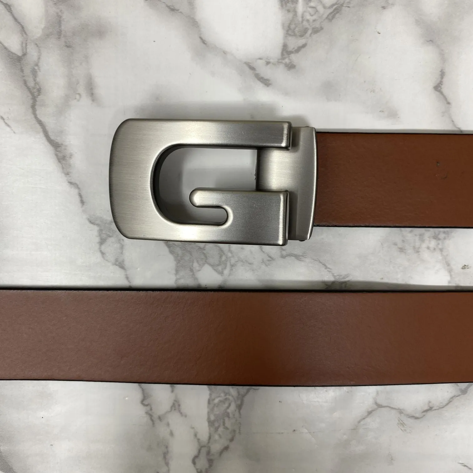 Metal  G-Shape Leather Strap Belt-JonasParamount