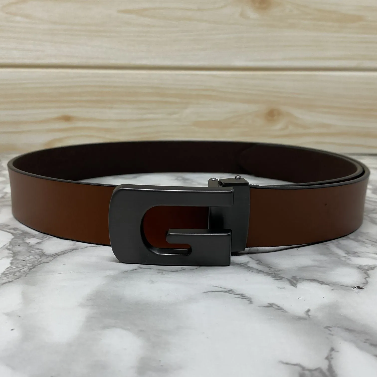 Metal  G-Shape Leather Strap Belt-JonasParamount