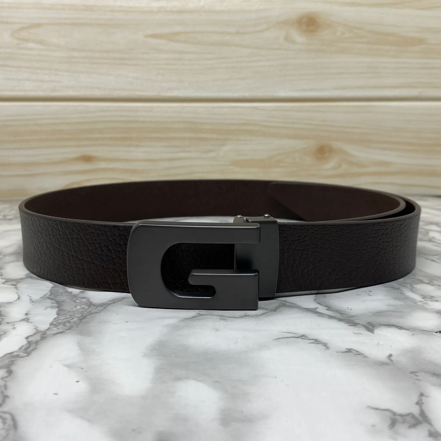 Metal  G-Shape Leather Strap Belt-JonasParamount