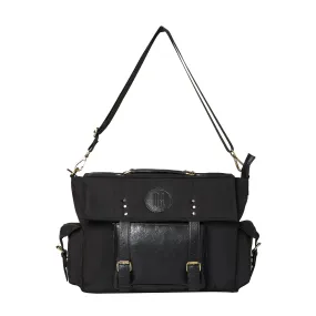 Mona B Unisex Messenger Bag for upto 14" Laptop/Mac Book/Tablet with Stylish Design: Hudson Black