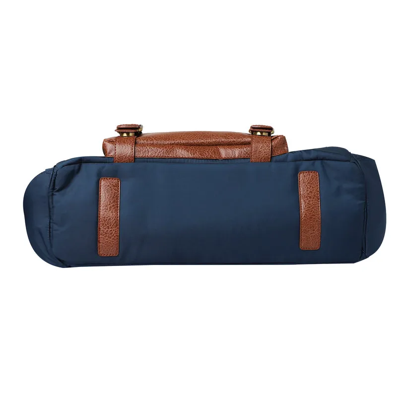 Mona B Unisex Messenger Bag for upto 14" Laptop/Mac Book/Tablet with Stylish Design: Hudson Navy