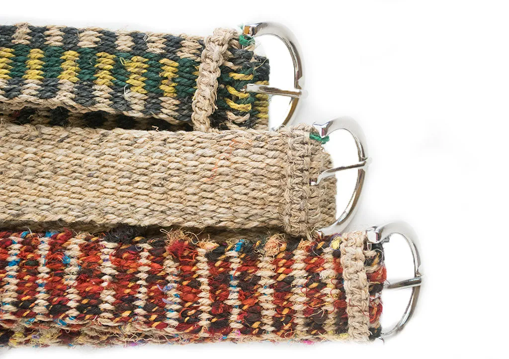 Multicolor Ecofriendly Hand Woven Unisex Hemp Belt