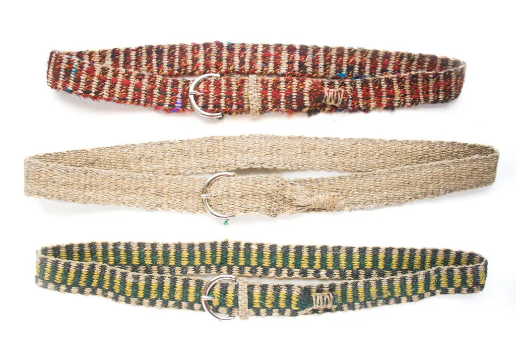 Multicolor Ecofriendly Hand Woven Unisex Hemp Belt