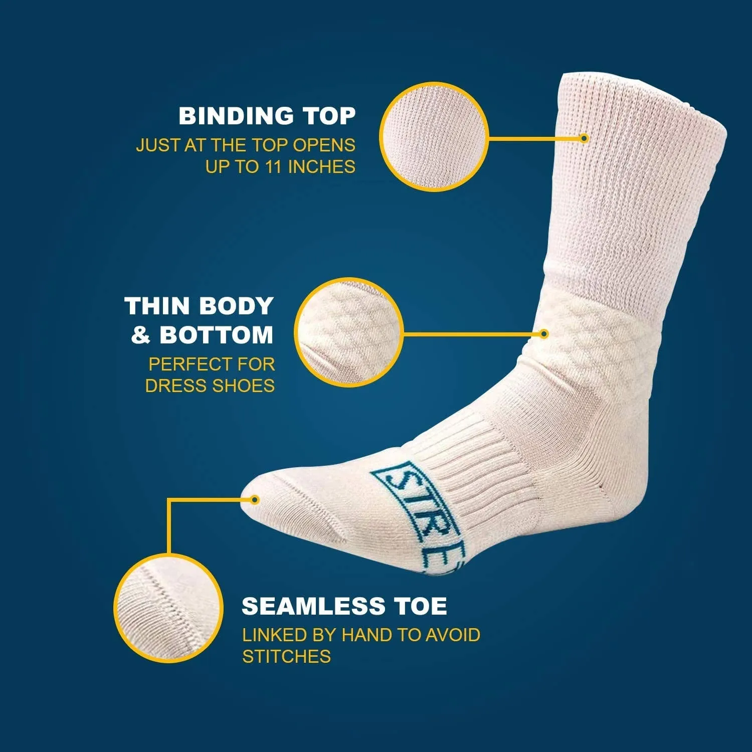 Nerve Spa Tall Diabetic Socks for Men - 1 pair