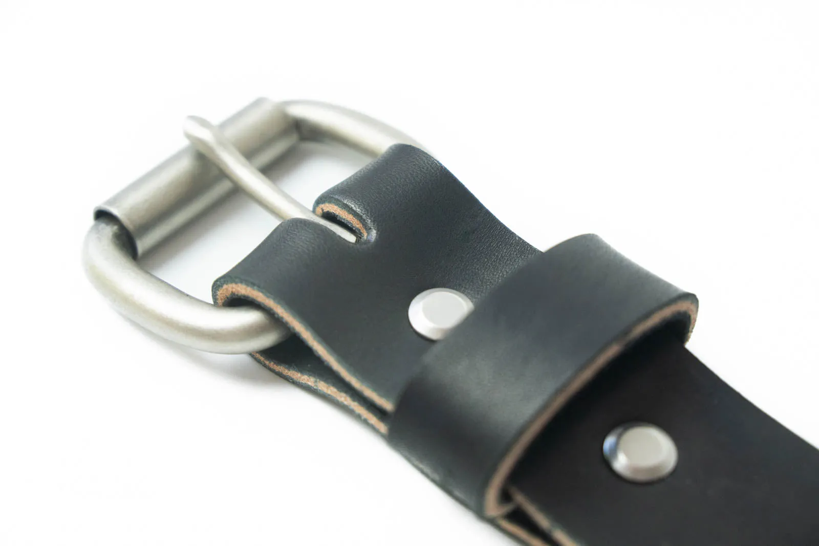 No.6 | 'Black' Rugged Leather Men's Belt