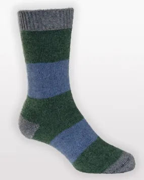 Noble Wilde Possum Merino Hoop Socks