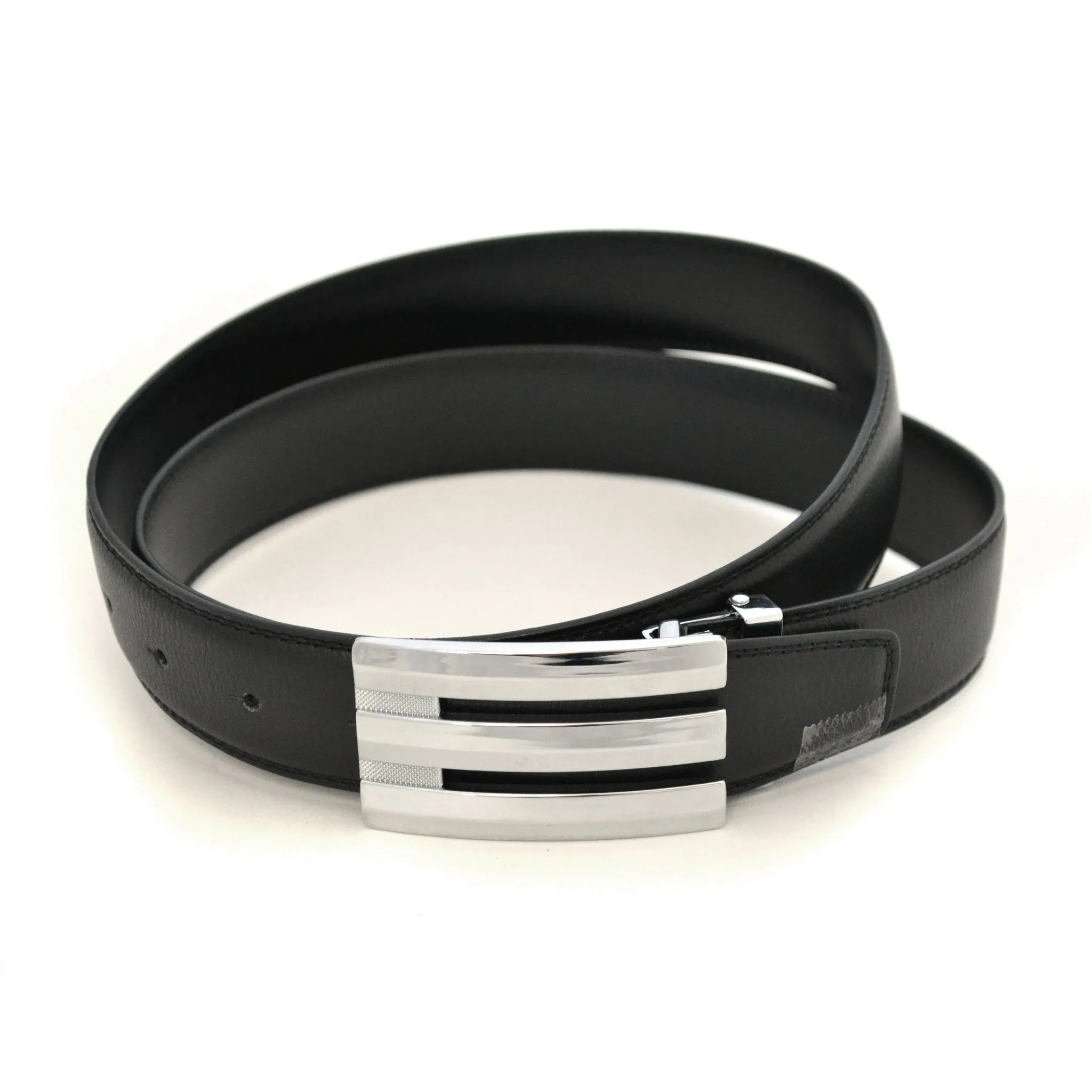 OAKES - Mens Black Reversible Leather Belt