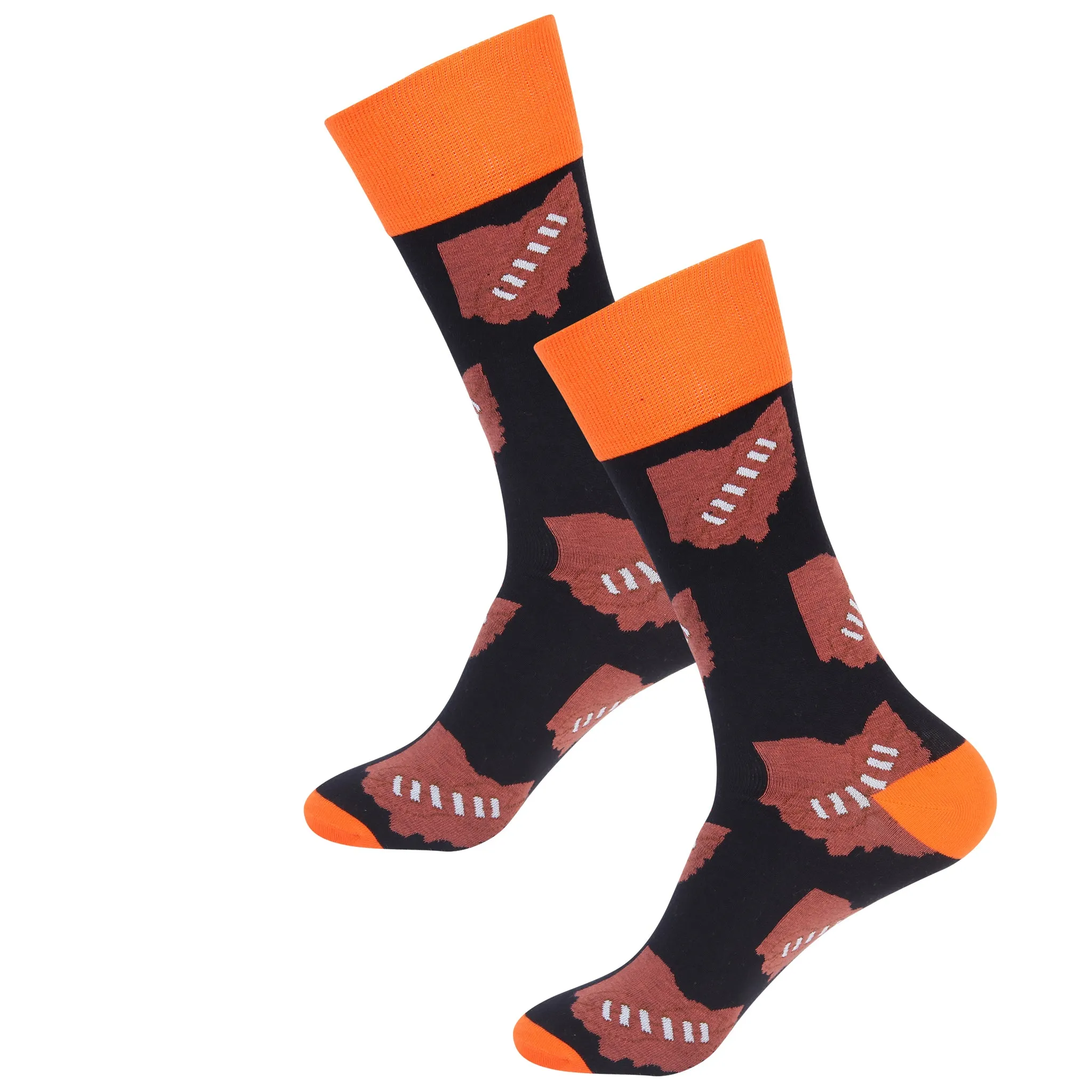 OH State Shape Football Socks