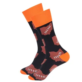 OH State Shape Football Socks