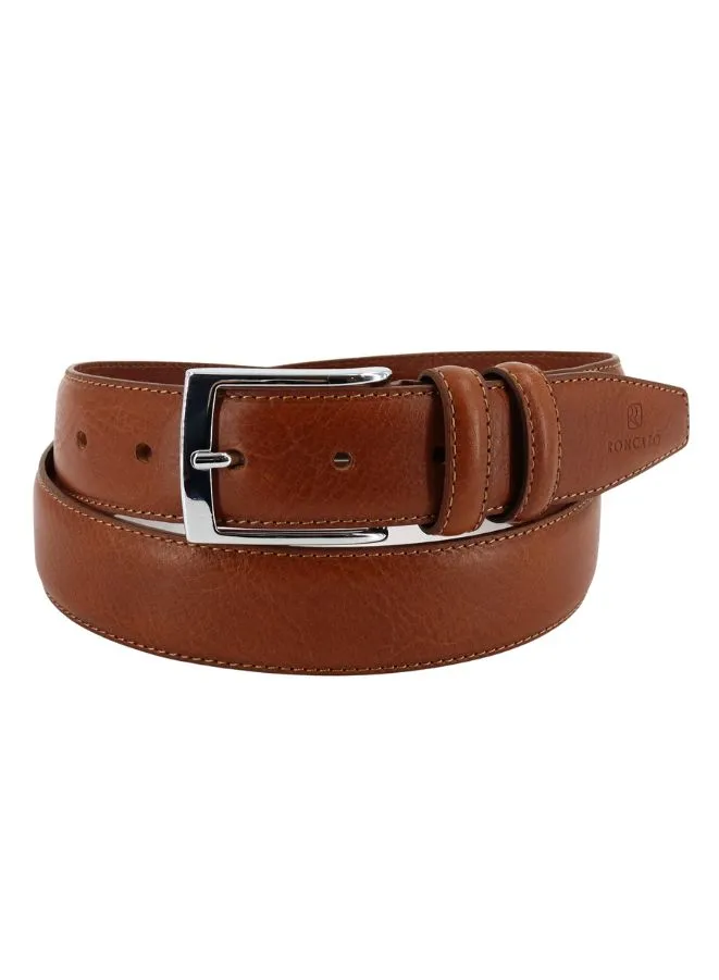 R Roncato Men's Leather Belt, Made in Italy, Cow Leather, All-Year Wear