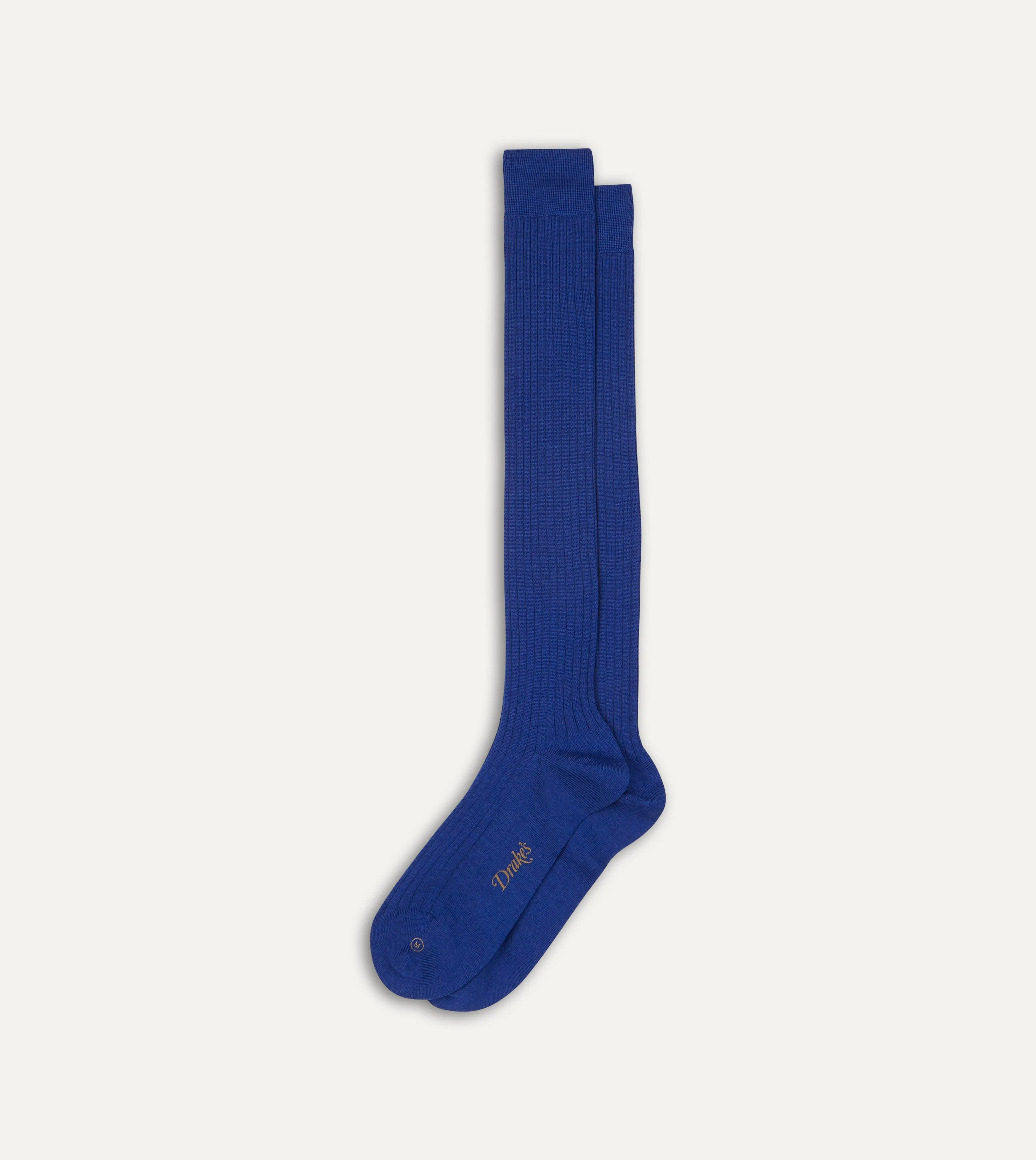 Royal Blue Wool Over-the-Calf Socks