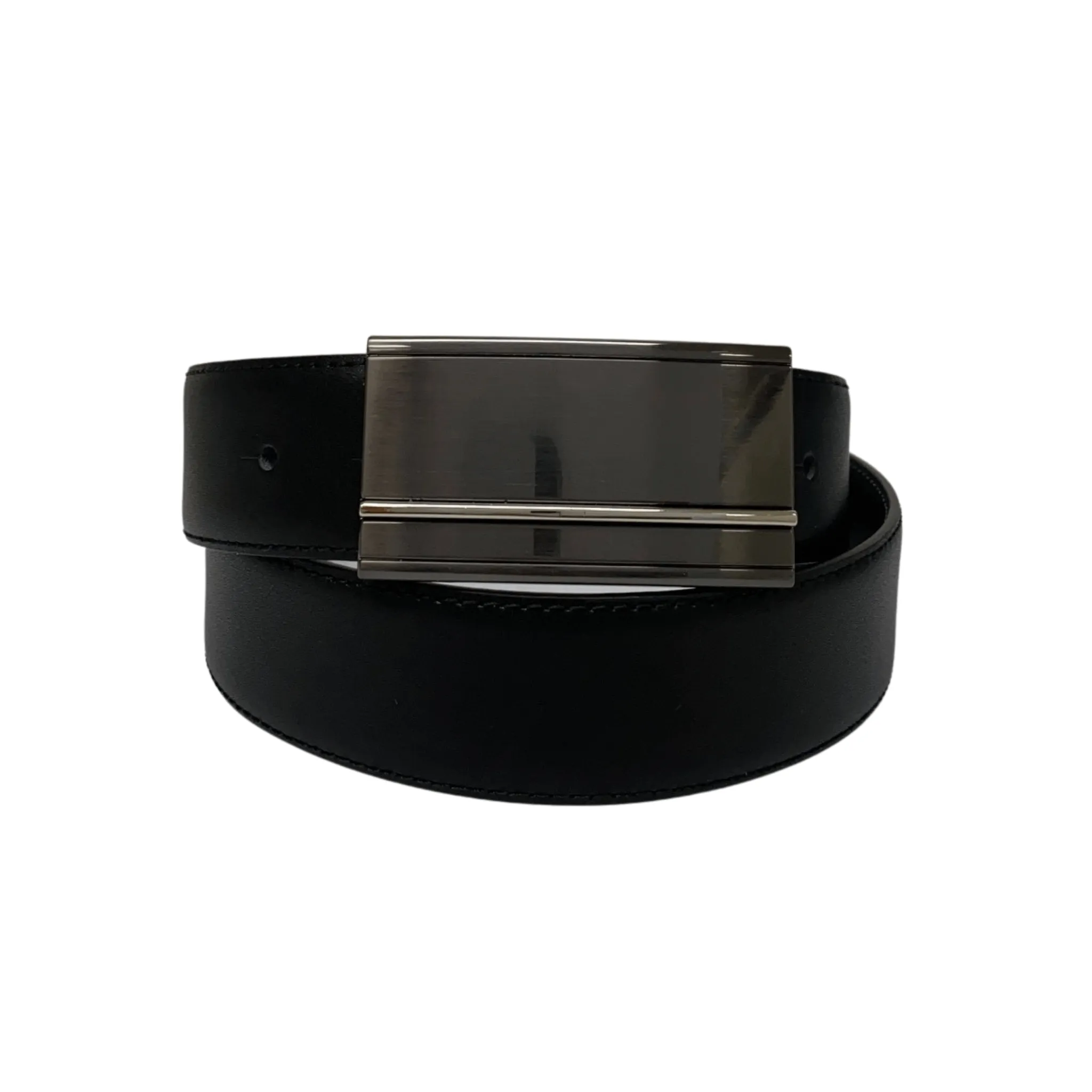 SAM - Men's Reversible Genuine Leather Black Belt