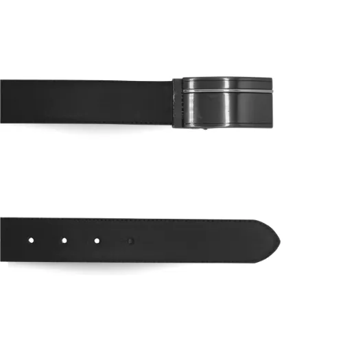 SAM - Men's Reversible Genuine Leather Black Belt