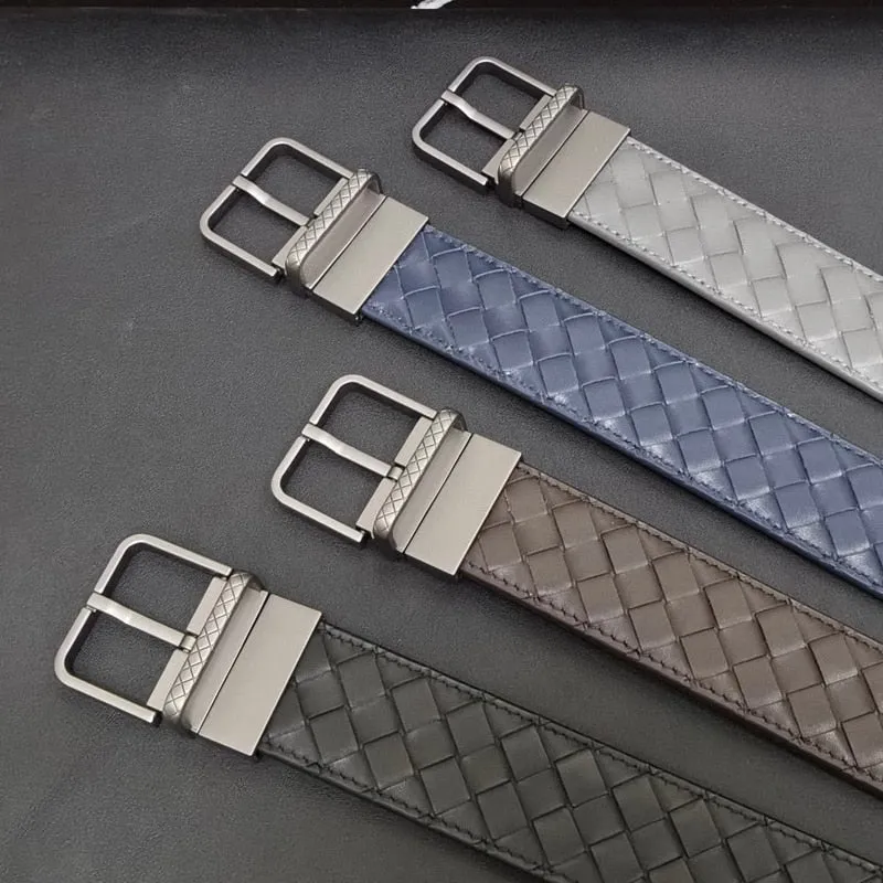 Solid Woven Leather Belt