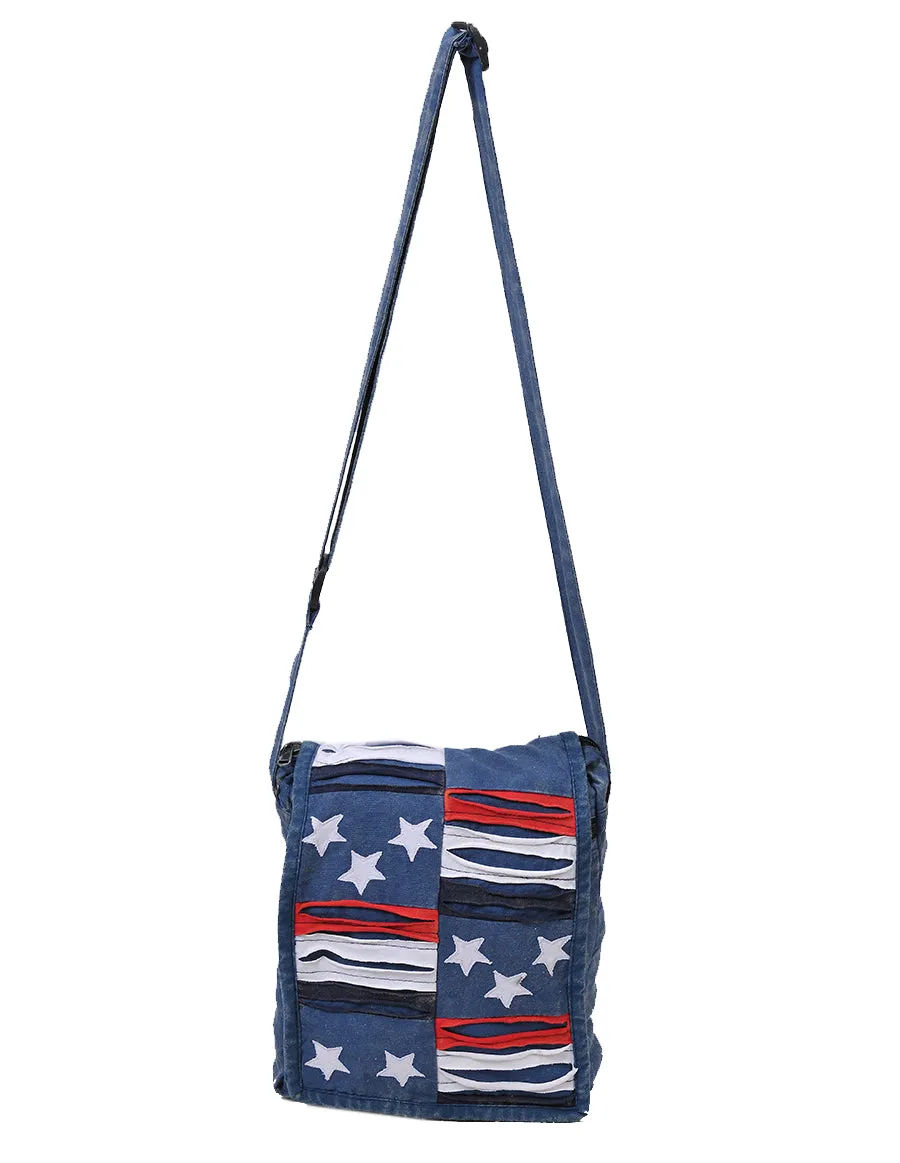 Stars and Stripes Blue Messenger Bag