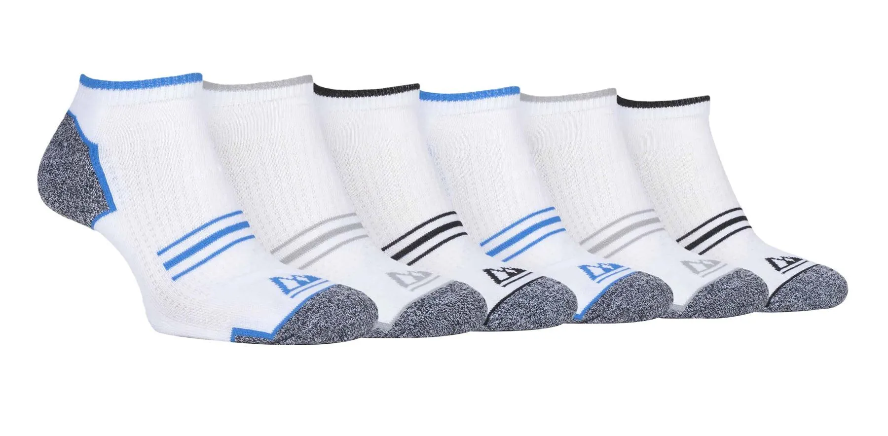 Storm Bloc - 6 Pairs Mens Performance Trainer Socks (SBMS040WHT)