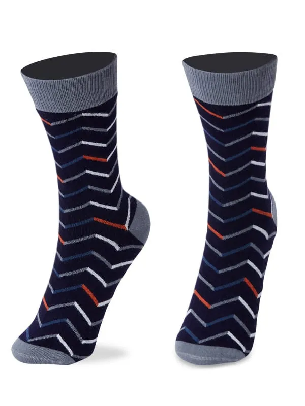 Striped Cotton Full Length Socks