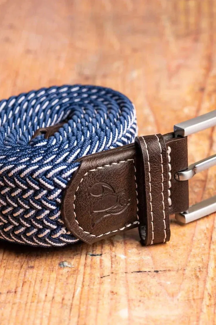 Swole Panda Navy Fine Weave Woven Belt