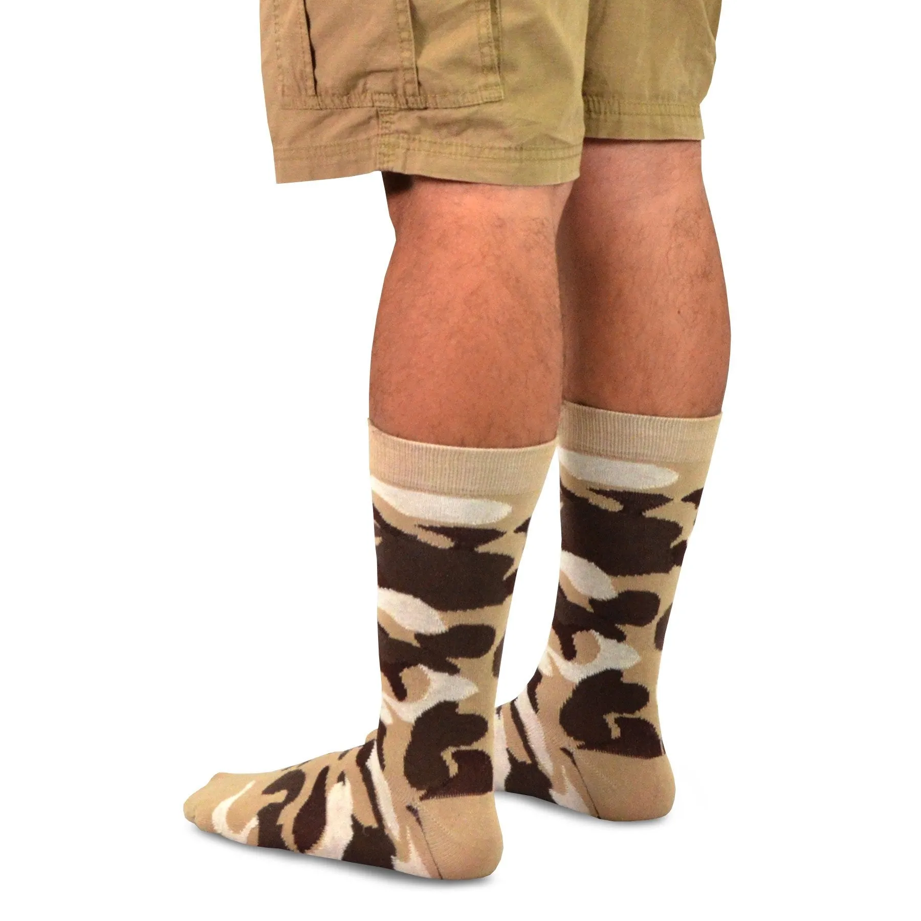 TeeHee Socks Men's Novelty Cotton Crew Camo 10-Pack (51057)