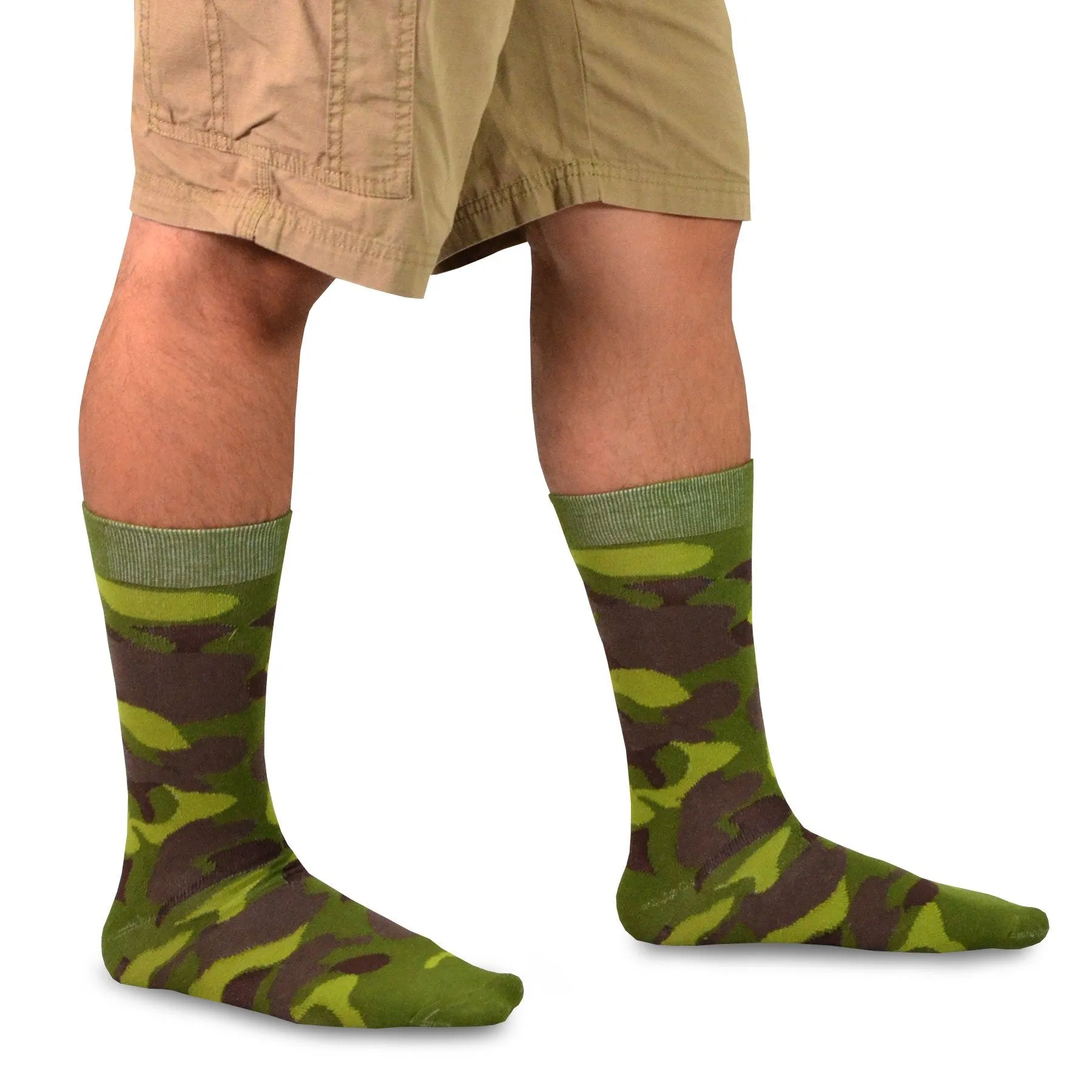 TeeHee Socks Men's Novelty Cotton Crew Camo 10-Pack (51057)