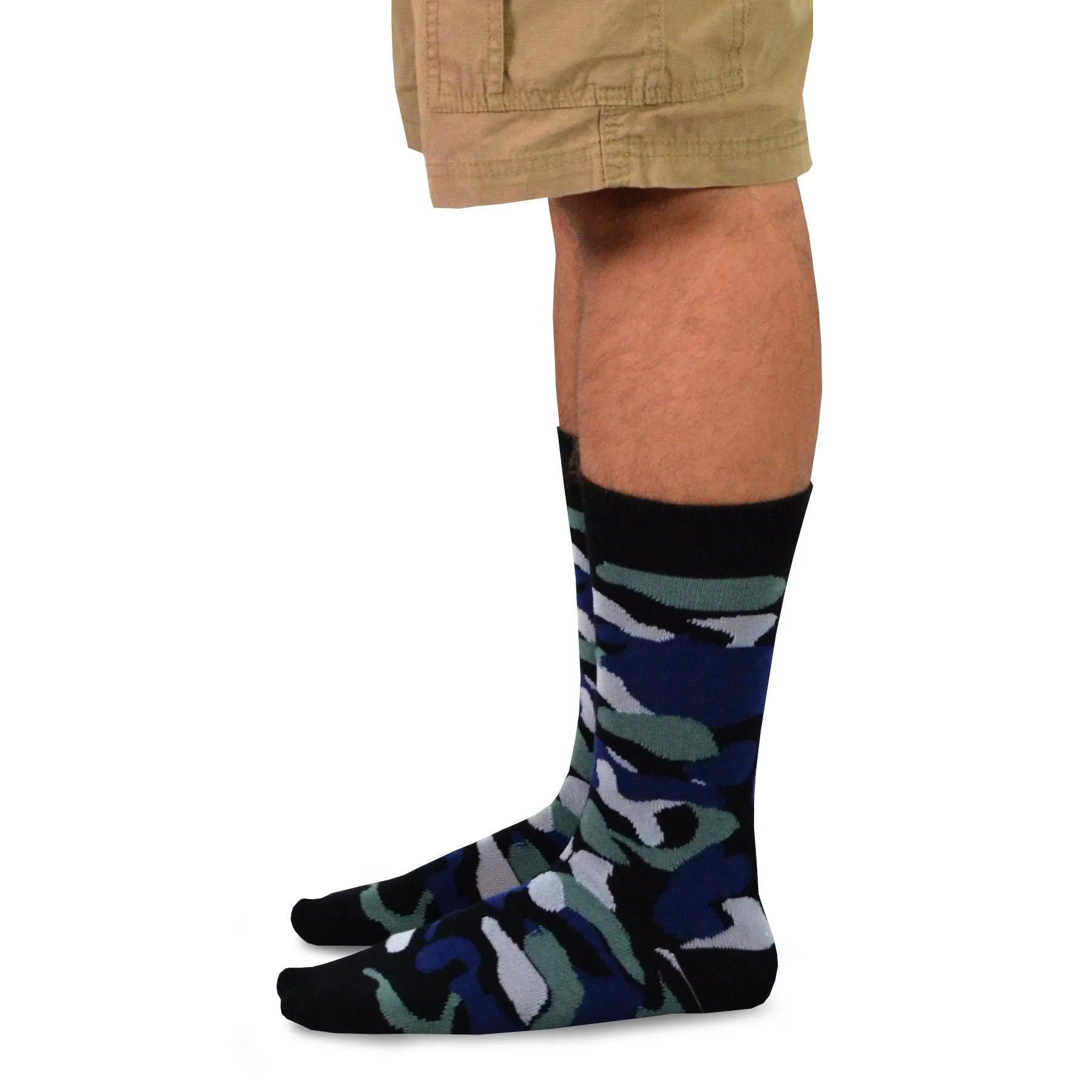 TeeHee Socks Men's Novelty Cotton Crew Camo 10-Pack (51057)