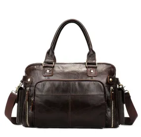 The Conductor Men's Small Leather Travel Hand Duffel Bag