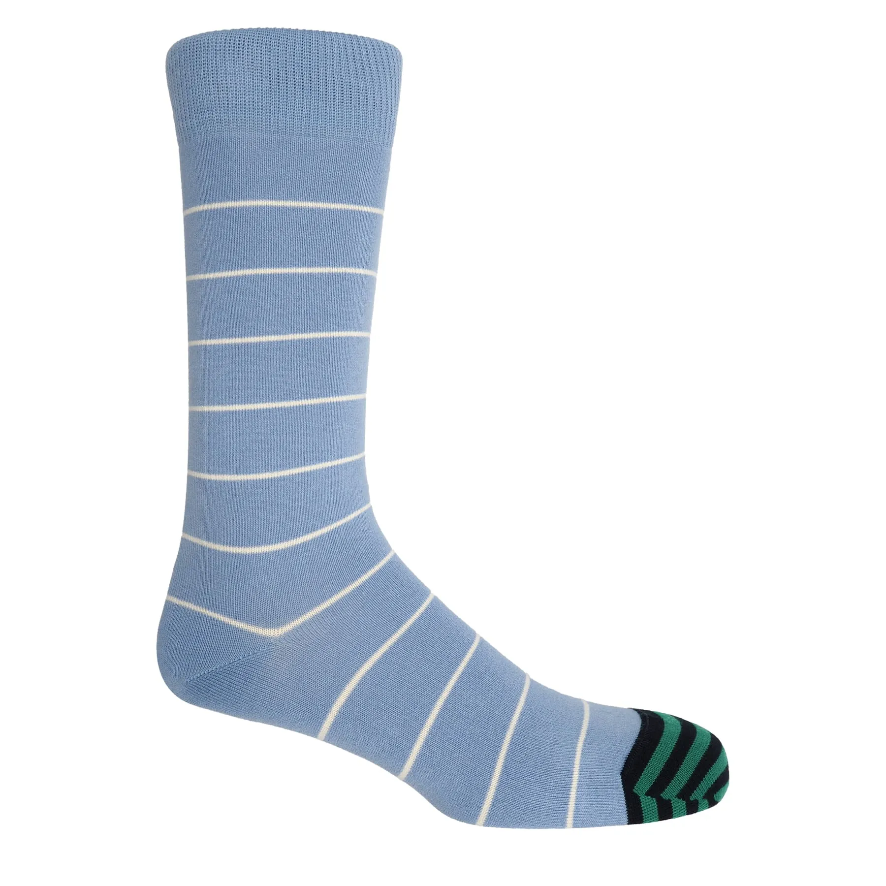 Thin Stripe Men's Socks - Light Blue