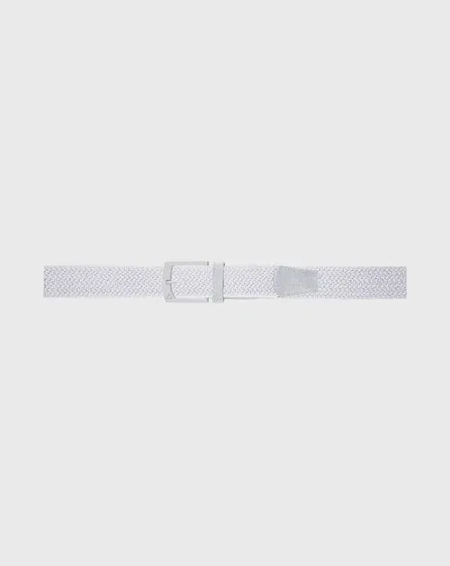 Travis Mathew Staggerwing Stretch Belt in Microchip/White