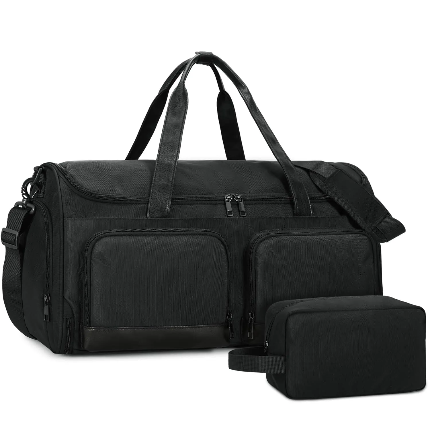 WANDF Convertible Garment Bag with Toiletry Bag for Travel