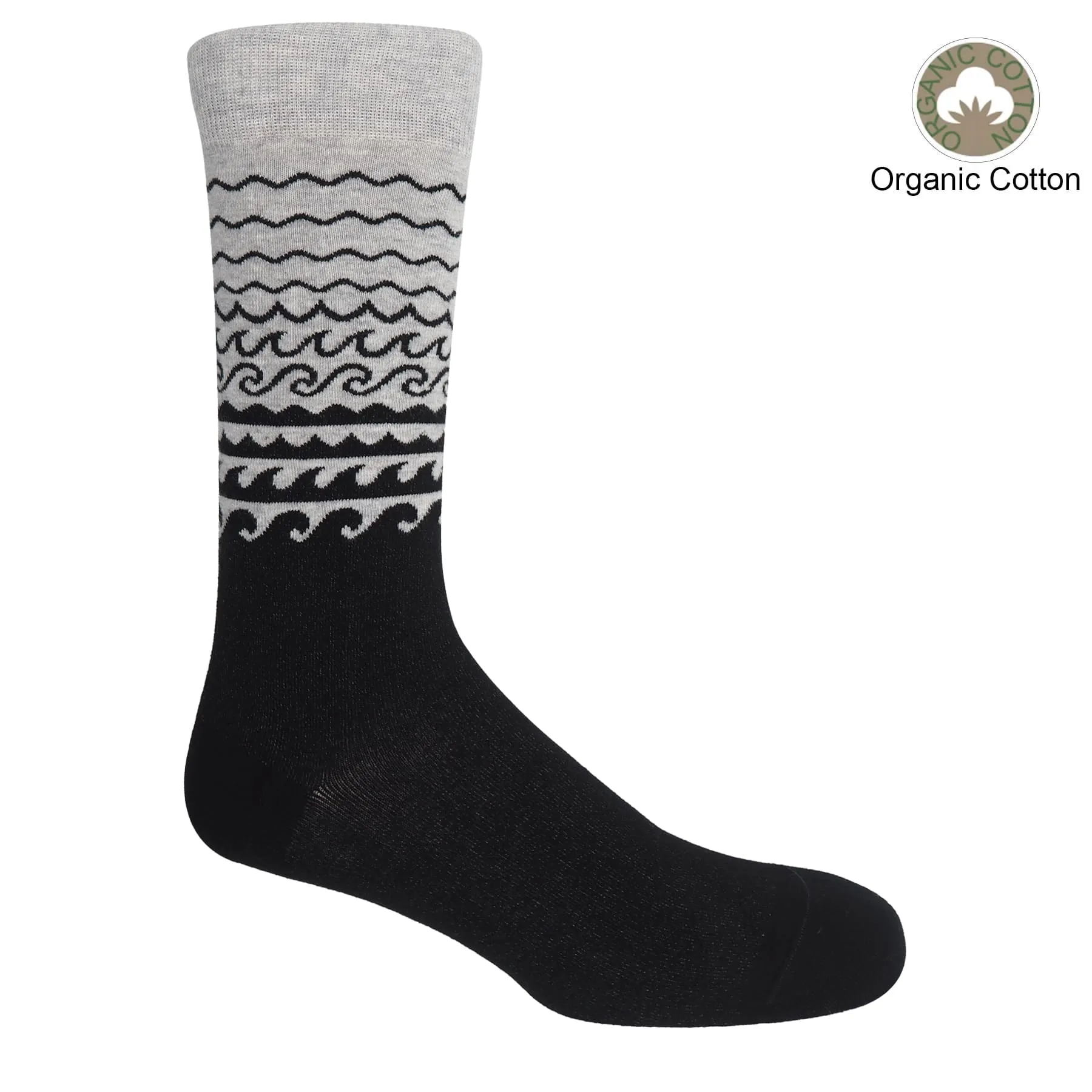 Wave Men's Socks - Grey